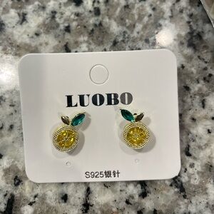 NWT- Lemon Stud Earrings